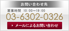 お問い合わせ先：03-6302-0326、他メールによるお問い合わせ